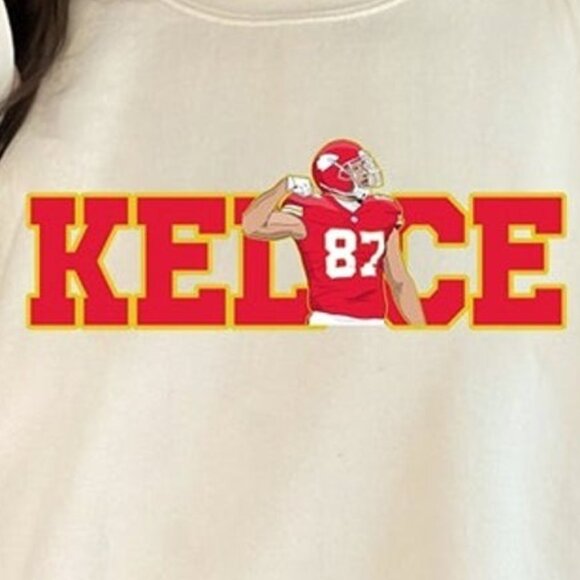 Travis Kelce Chiefs Sweatshirt Retro NFL Crewneck Kansas City Football Fan 79 - Picture 2 of 5